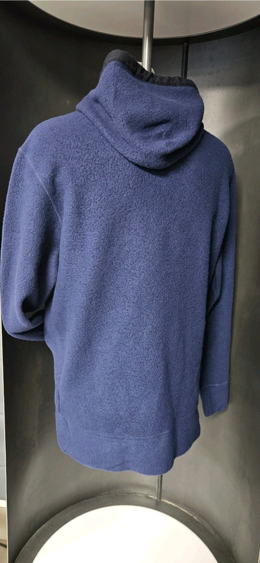 C.P. Company Wool Polar Fleece Logo Hoodie In Blue Size Small £425
