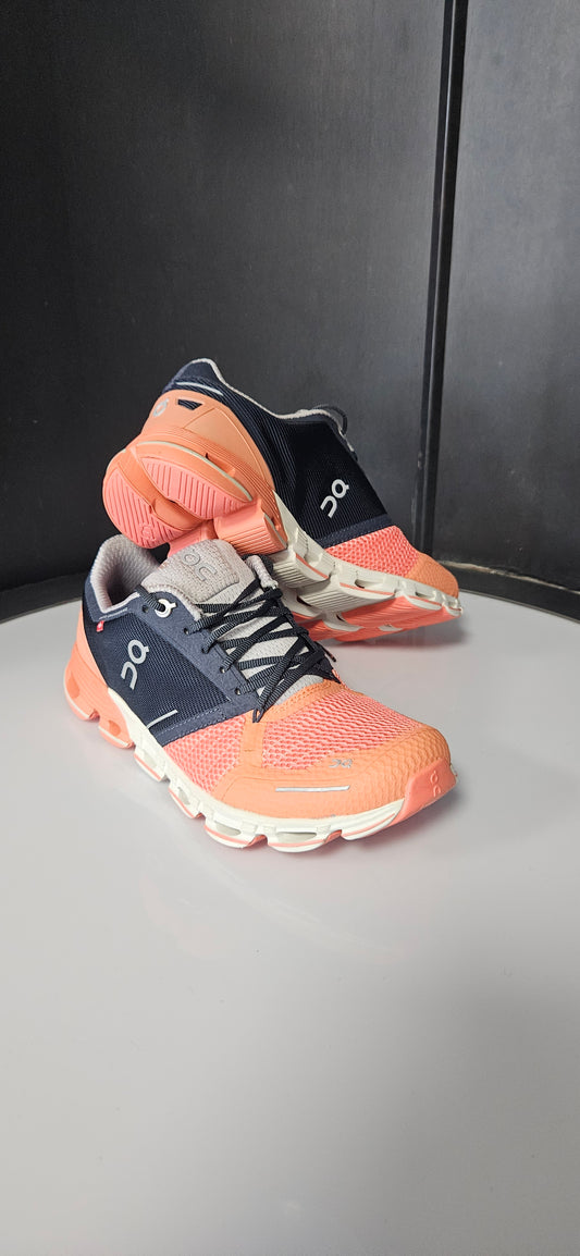 On Cloudflyer Womans Salmon/ink Colour Trainers In Size 5