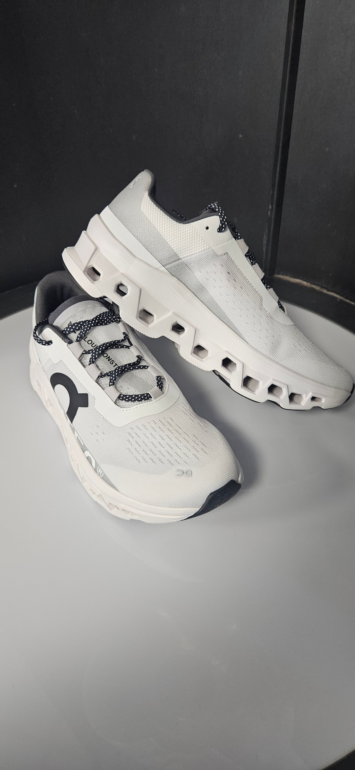 On Cloudmonster All White Size 8 Rrp £160