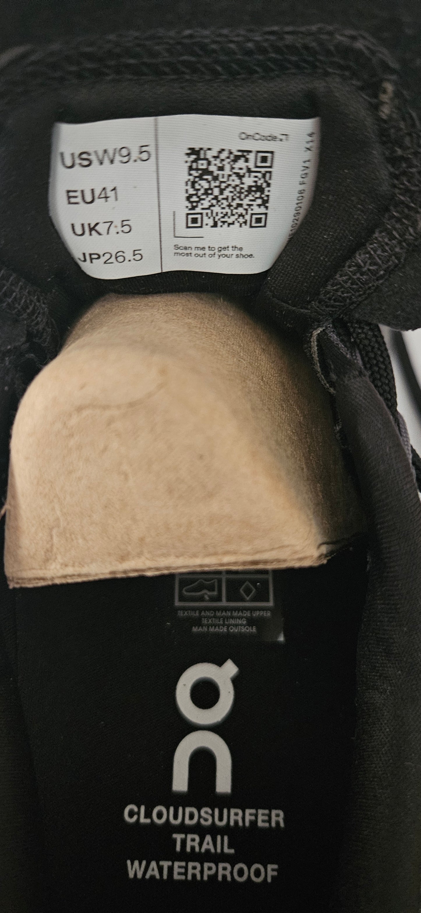 Women's Cloudsurfer Trail Waterproof Black /Eclipse Size 7.5 Rrp £150