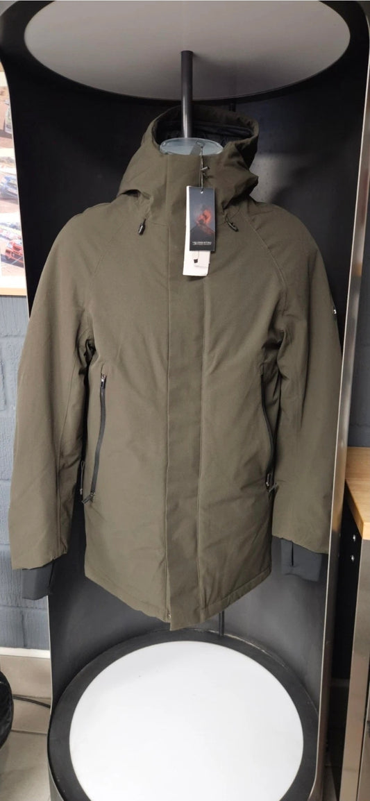 Jacket Krakatau Men Dsup Technical Parka Coffee Green In Size Small Rrp £390